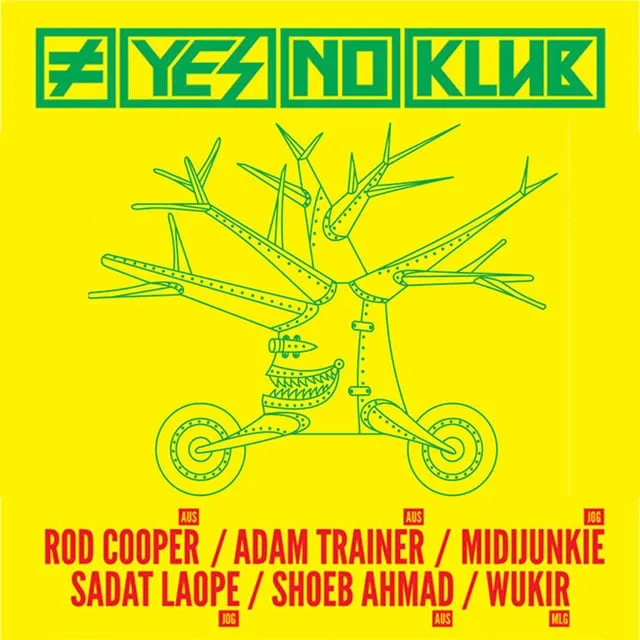 Flyer for YNK#03, 8 May 2010 at Jogja National Museum, featuring Rod Cooper (AUS), Adam Trainer (AUS), Shoeb Ahmad (AUS), Midijunkie (YK), Wukir Suryadi (YK) & Sadat Laope (YK)