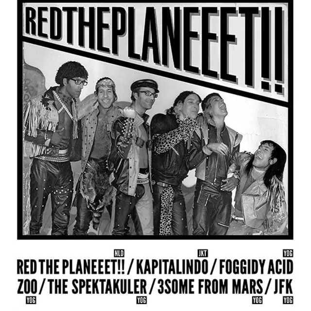 Flyer for YNK#04, 14 May 2010 at Jogja National Museum, featuring Red the Planeeet (NLD), Kapitalindo (JKT), Foggidy Acid (YK), Zoo (YK), The Spektakular (YK), 3Some from Mars (YK) & JFK (YK)