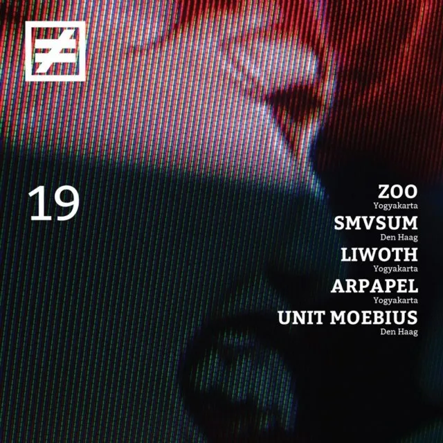 Flyer for YNK#19, 13 November 2012 at Jogja National Museum, featuring Zoo (YK), Smvsum (NLD), Liwoth (YK), Arpappel (YK) & Unit Moebius (NLD)