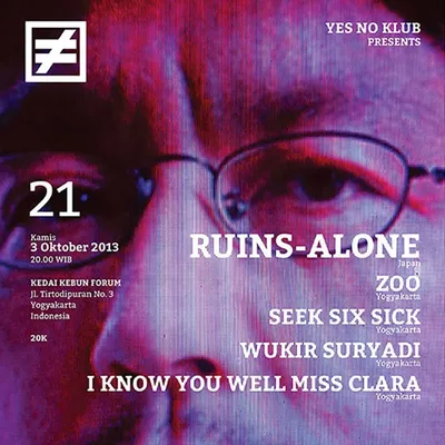 Flyer for YNK#21, 3 October 2013