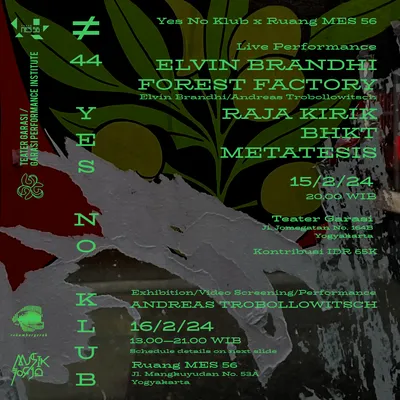 Flyer for YNK#44.1, 15 March 2024