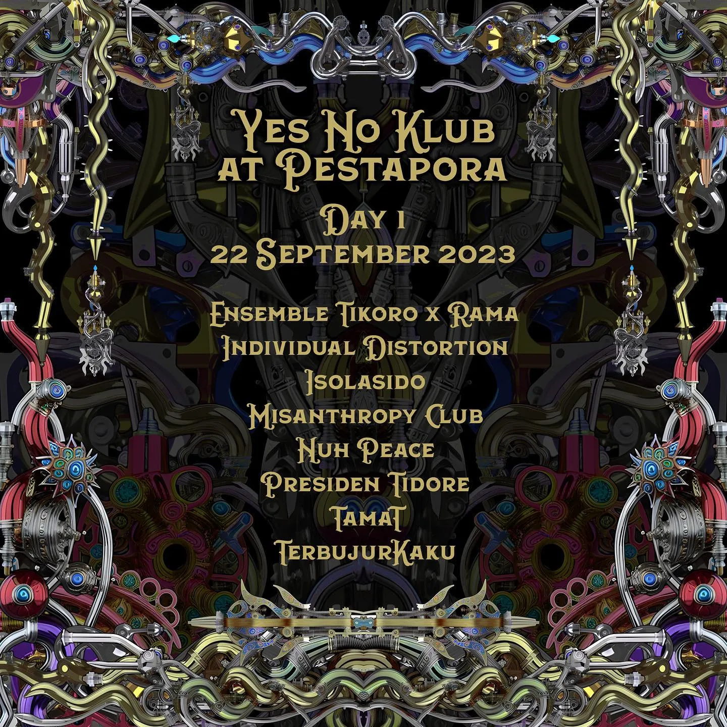 Flyer for Pestapora 2023 1, 22 September 2023 at Gambir Expo